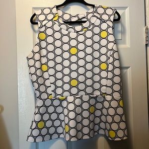 Sleeveless poplin blouse